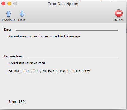 Outlook For Mac An Unknown Error Has Occurred